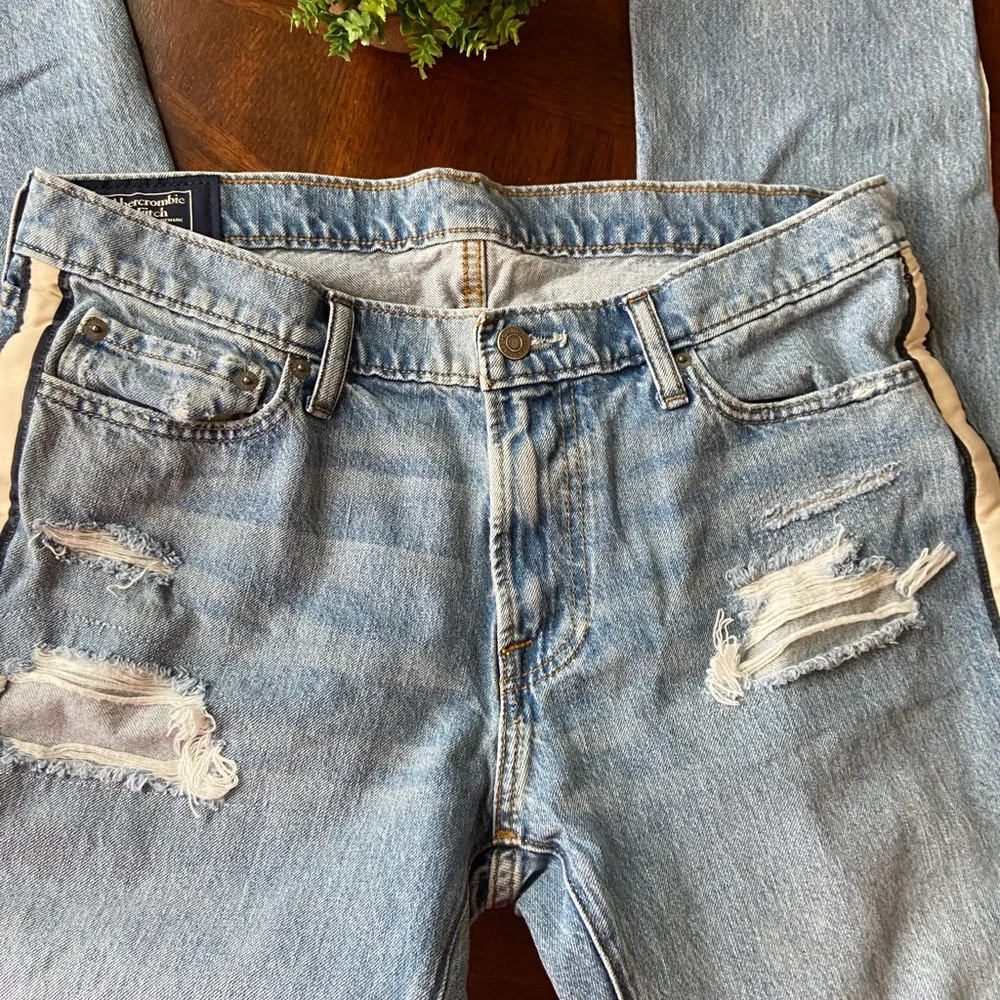 ABERCROMBIE & FITCH RACING STRIPED LANGDON SLIM - Picture 2 of 8